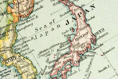1907 Vintage Japan Map Wall Mural-Maps-Eazywallz