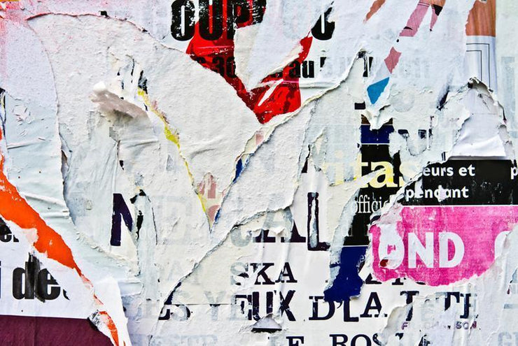 Torn Posters Wall Mural-Urban,Textures,Modern Graphics-Eazywallz