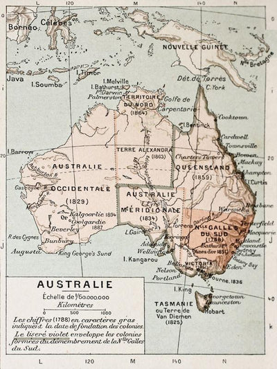Vintage Australian Map Wall Mural-Maps-Eazywallz