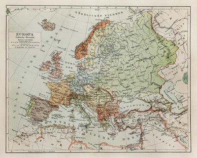 Vintage Map of Europe Wall Mural-Maps-Eazywallz